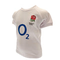 White - Back - England RFU Baby Home Kit T-Shirt & Shorts Set