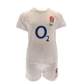 White - Front - England RFU Baby Home Kit T-Shirt & Shorts Set