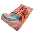 Baby Pink-Blue-White - Back - Barbie Premium Coral Fleece Blanket