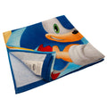 Blue-Yellow-White - Back - Sonic The Hedgehog Logo Beach Towel
