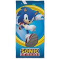 Blue-Yellow-White - Front - Sonic The Hedgehog Logo Beach Towel
