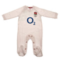 White-Red - Front - England RFU Baby 2023-2024 Sleepsuit