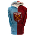 Claret Red-Sky Blue - Front - West Ham United FC Unisex Adult Hoodie Blanket