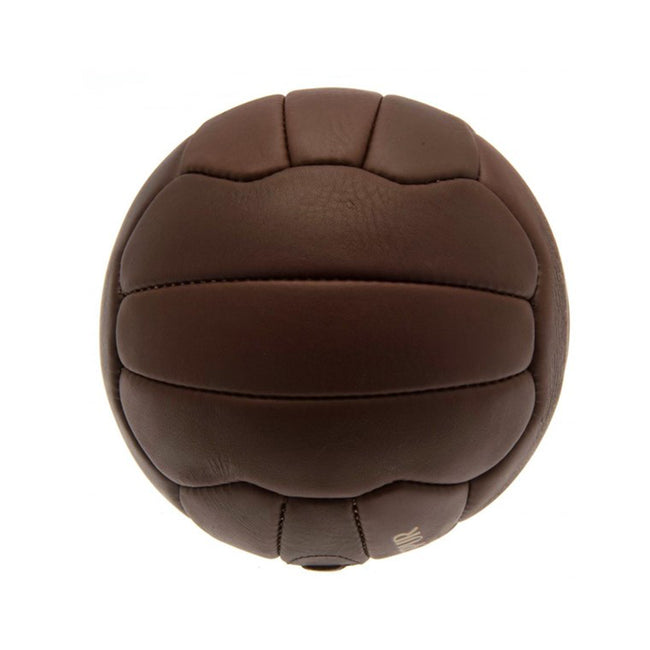 Brown - Back - Tottenham Hotspur FC Official Retro Heritage Leather Ball