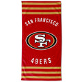 Red-Gold - Front - San Francisco 49ers Stripe Beach Towel