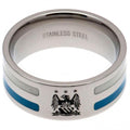 Silver-Blue-White - Front - Manchester City FC Colour Stripe Ring