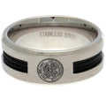 Silver - Front - Celtic FC Black Inlay Ring