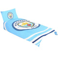 Blue-White - Front - Manchester City FC Pulse Single Duvet Set