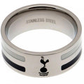 Silver - Front - Tottenham Hotspur FC Medium Colour Stripe Ring