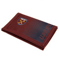 Red-Navy - Front - West Ham United FC Fade Design Touch Fastening Nylon Wallet