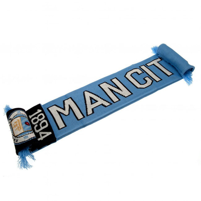 Light Blue-White - Back - Manchester City FC Scarf