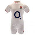 White - Front - England RFU Children-Kids T Shirt And Shorts Set
