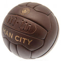 Brown - Back - Manchester City FC Retro Leather Heritage Football