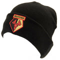 Black - Front - Watford FC Adults Unisex Knitted Hat