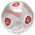 Silver - Front - Arsenal FC Printed Players Signatures Signed Football