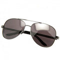 Black-Silver - Side - Wales RU Unisex Adult Aviator Sunglasses