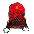 Red-Black - Front - Manchester United FC Crest Drawstring Bag