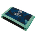 Navy-Aquamarine-White - Front - UEFA Champions League Abstract Wallet