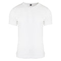 White - Front - FLOSO Mens Thermal Underwear Short Sleeve Vest Top (Viscose Premium Range)
