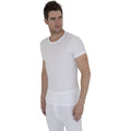 White - Back - FLOSO Mens Thermal Underwear Short Sleeve Vest Top (Viscose Premium Range)