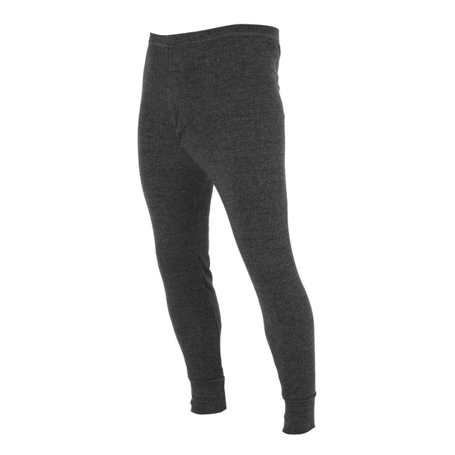 Charcoal - Front - FLOSO Mens Thermal Underwear Long Johns-Pants (Standard Range)