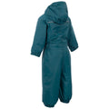 Teal - Back - Trespass Baby Unisex Dripdrop Padded Waterproof Rain Suit