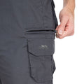 Graphite - Close up - Trespass Mens Gally Water Repellent Hiking Cargo Shorts