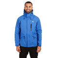 Blue - Back - Trespass Mens Corvo Hooded Full Zip Waterproof Jacket-Coat