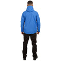 Blue - Side - Trespass Mens Corvo Hooded Full Zip Waterproof Jacket-Coat