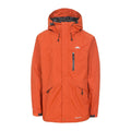 Burnt Orange - Front - Trespass Mens Corvo Hooded Full Zip Waterproof Jacket-Coat