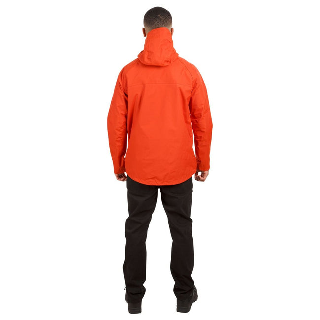 Burnt Orange - Side - Trespass Mens Corvo Hooded Full Zip Waterproof Jacket-Coat