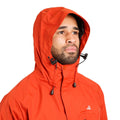 Burnt Orange - Pack Shot - Trespass Mens Corvo Hooded Full Zip Waterproof Jacket-Coat