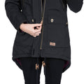 Black - Close up - Trespass Womens-Ladies Clea Waterproof Padded Jacket
