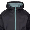 Black-Teal - Side - Trespass Womens-Ladies Tayah II Waterproof Shell Jacket