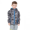 Grey Camo - Side - Trespass Childrens-Kids Qikpac Waterproof Packaway Printed Jacket