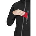 Black - Pack Shot - Trespass Womens-Ladies Bela II Waterproof Softshell Jacket