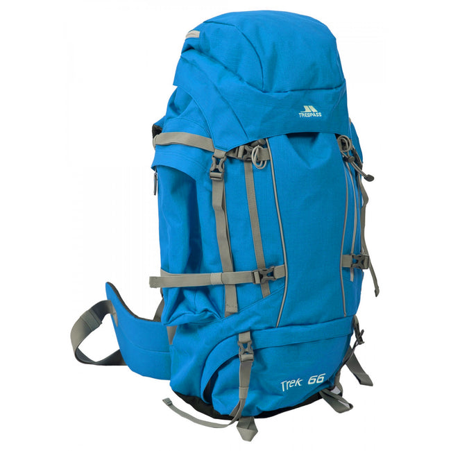 Electric Blue - Front - Trespass Trek 66 Backpack-Rucksack (66 Litres)