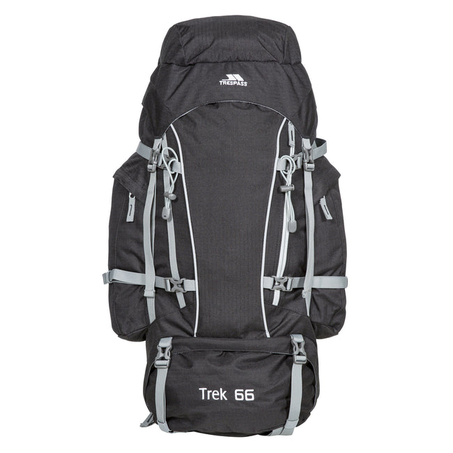 Ash - Front - Trespass Trek 66 Backpack-Rucksack (66 Litres)