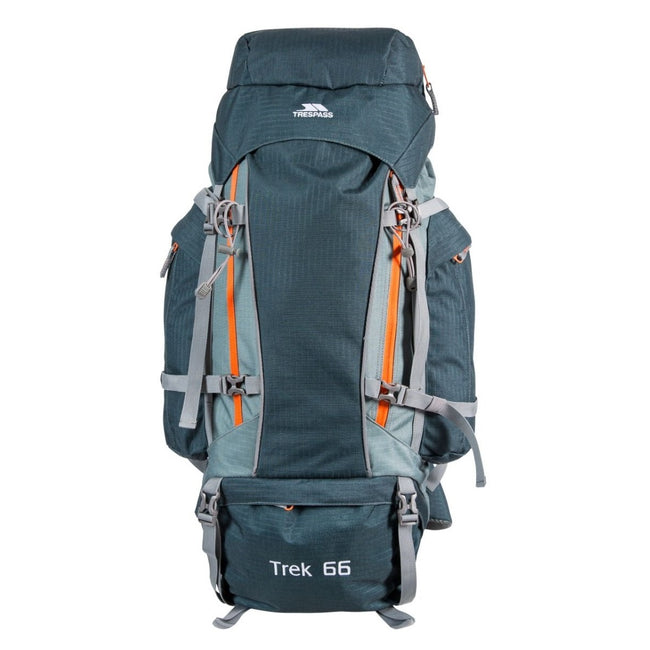 Olive - Front - Trespass Trek 66 Backpack-Rucksack (66 Litres)