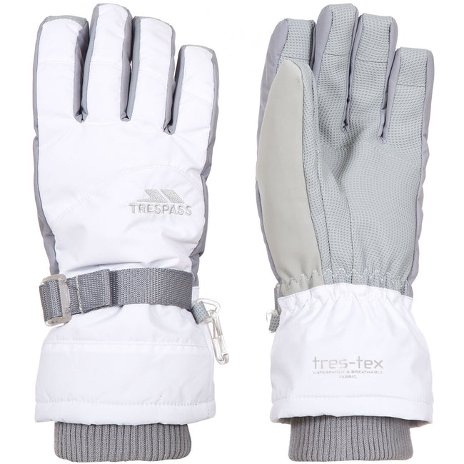 WHITE - Front - Trespass Childrens-Kids Vizza II Gloves