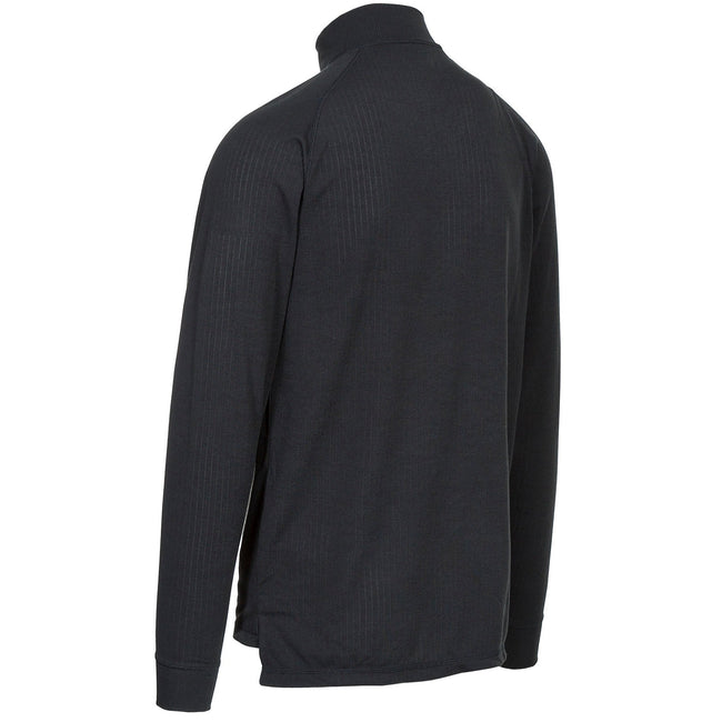 Black - Back - Trespass Adults Unisex Wise360 Quick Dry Base Layer Top