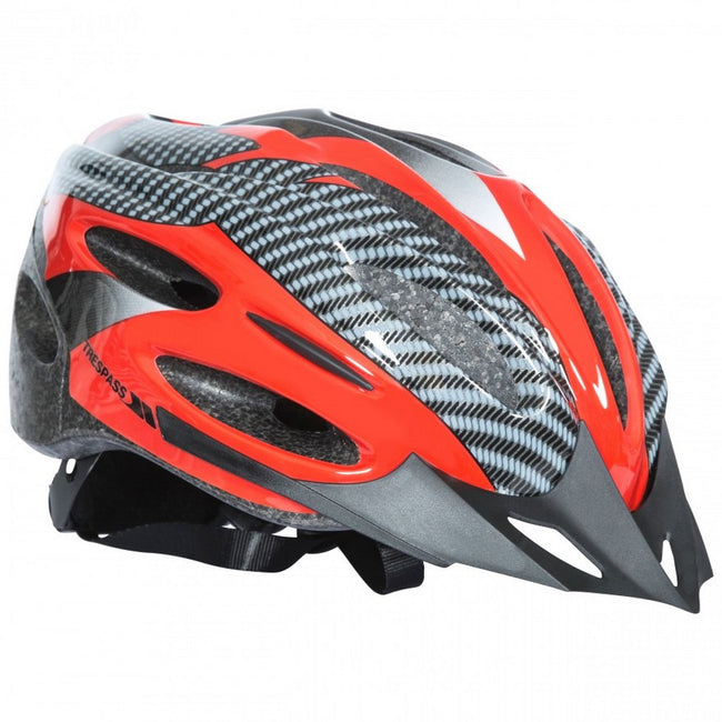 Red - Back - Trespass Adults Unisex Crankster Cycling Helmet