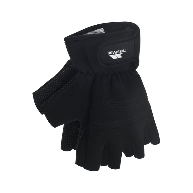 Black - Side - Trespass Adults Unisex Carradale Fingerless Gloves