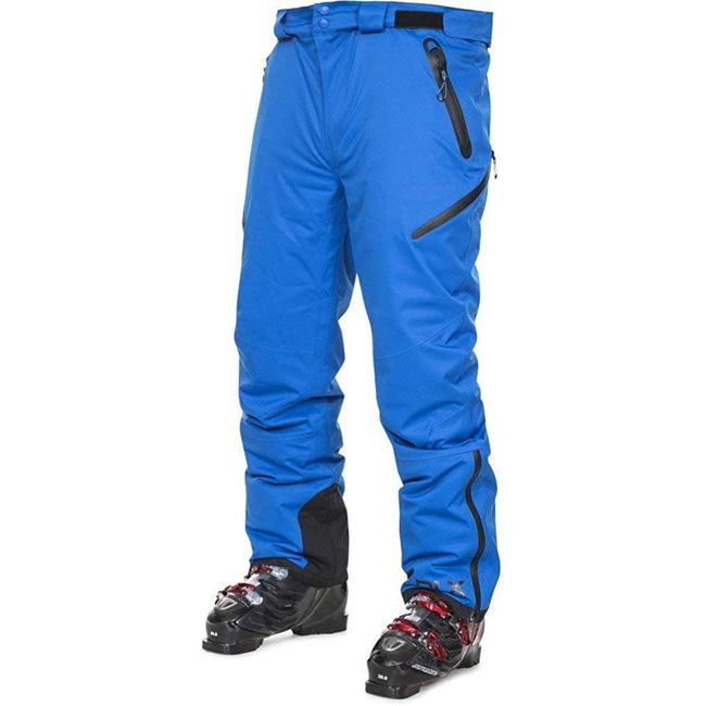 Blue - Side - Trespass Mens Kristoff Stretch Ski Trousers