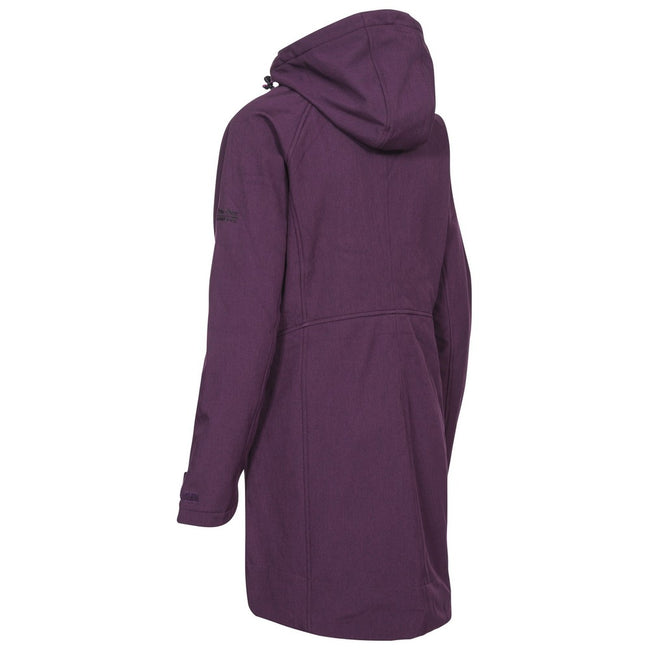 Potent Purple Marl - Back - Trespass Womens-Ladies Maeve Softshell Jacket