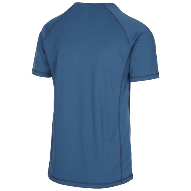 Smokey Blue - Side - Trespass Mens Albert Active Short Sleeved T-Shirt