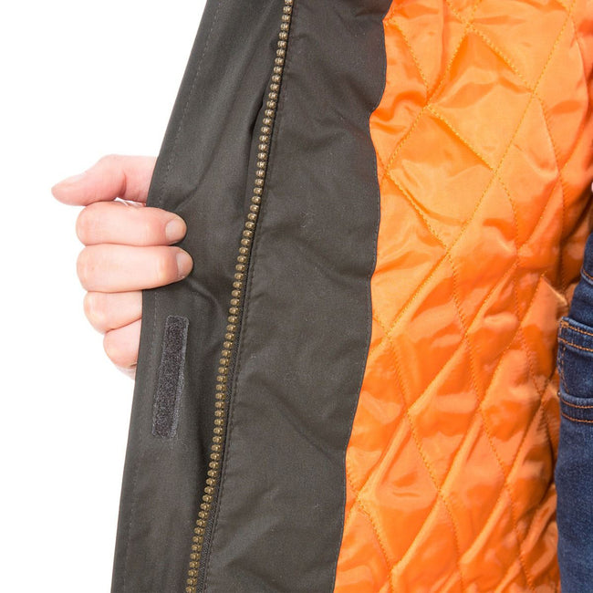 Dark Khaki - Close up - Trespass Womens-Ladies Clea Waterproof Parka Padded Jacket