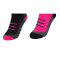 Cassis-black - Side - Trespass Womens-Ladies Janus II Ski Socks (Pack Of 2)