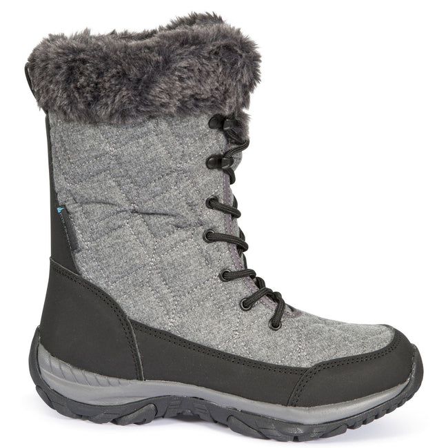 Storm Grey - Front - Trespass Womens-Ladies Esmae Waterproof Snow Boots