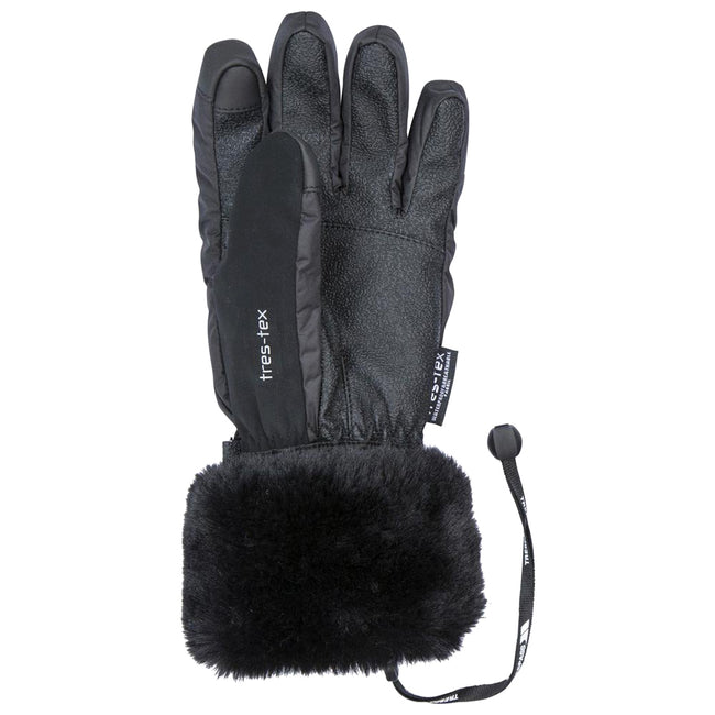 Black - Side - Trespass Womens-Ladies Yanki Gloves